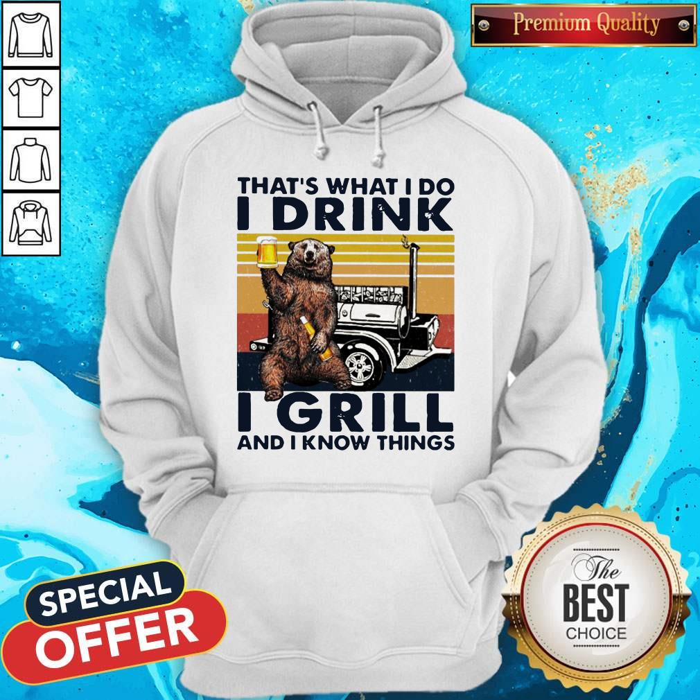 Bigfood That’s What I Do I Drink I Grill And I Know Things Shirt - Image 5