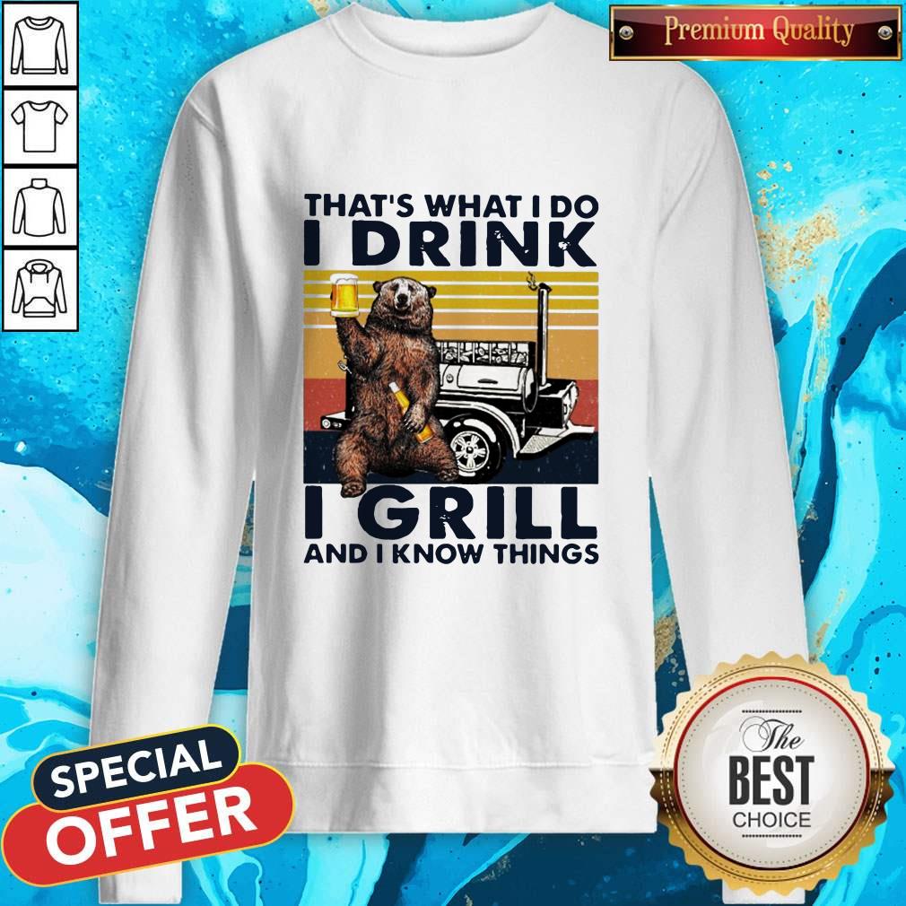 Bigfood That’s What I Do I Drink I Grill And I Know Things Shirt - Image 4