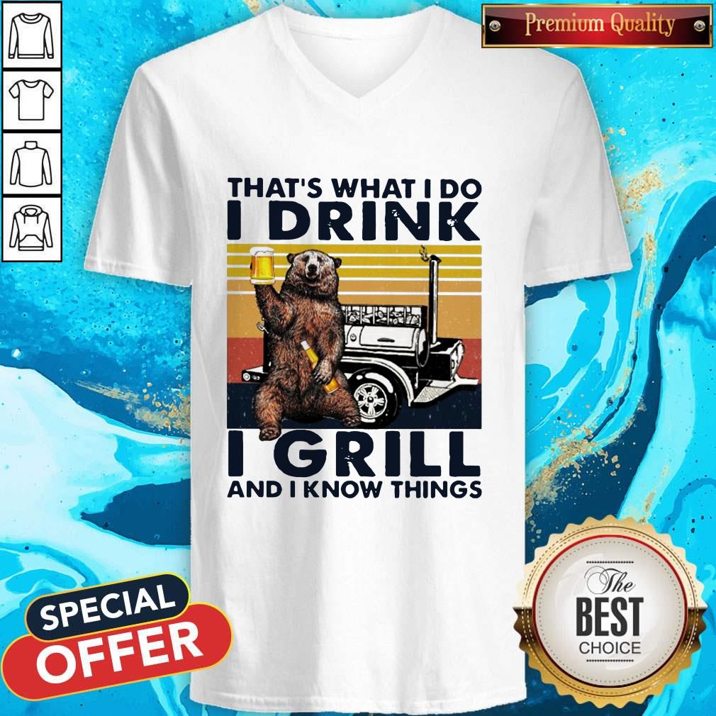 Bigfood That’s What I Do I Drink I Grill And I Know Things Shirt - Image 2
