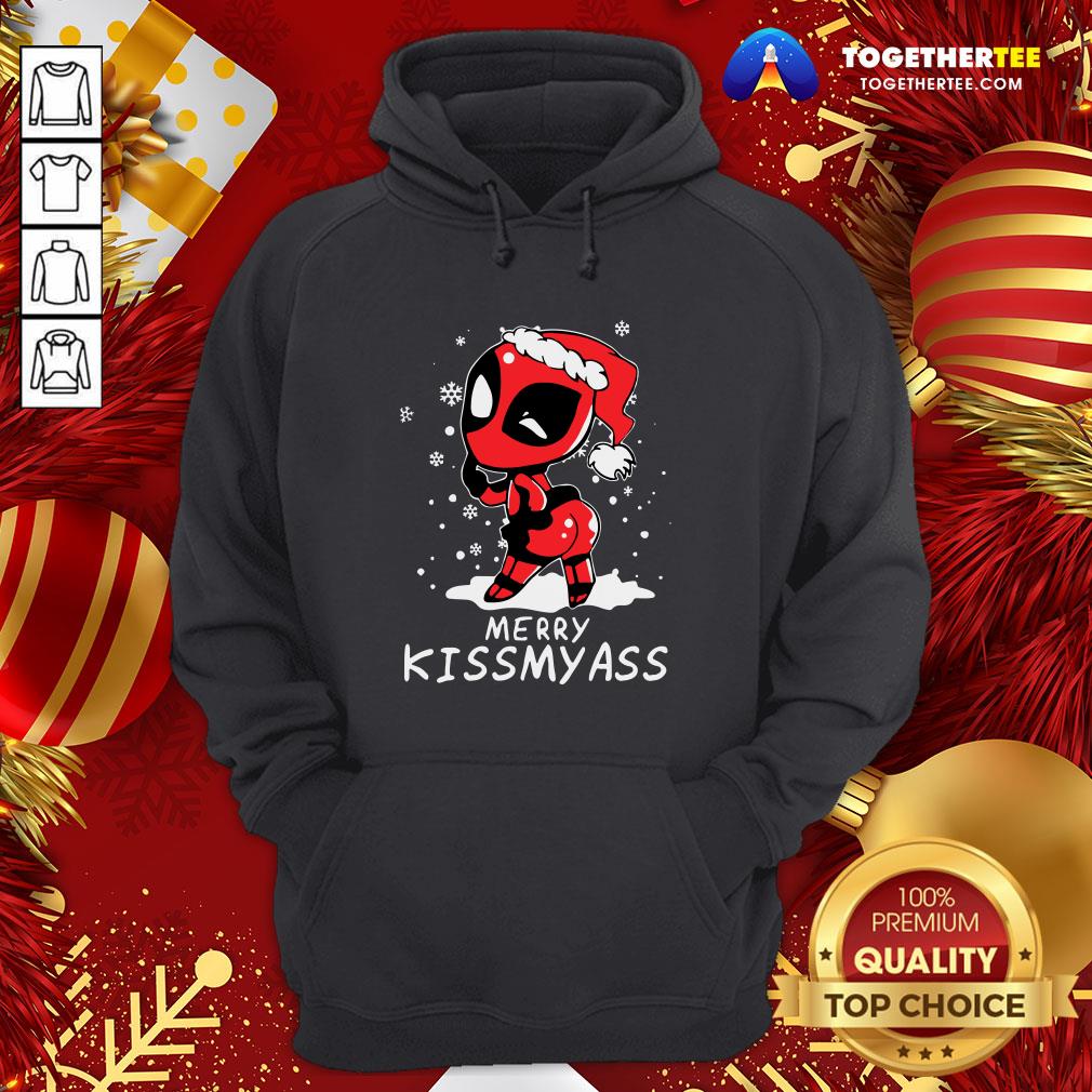 Cute Santa Deadpool Merry Kiss My Ass Christmas Shirt - Image 5