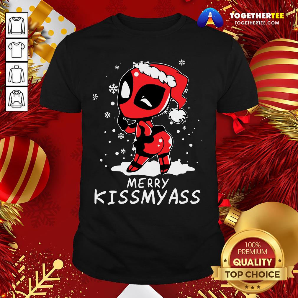 Cute Santa Deadpool Merry Kiss My Ass Christmas Shirt