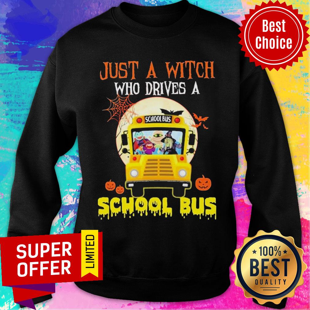 Just A Witch Who Drives A School Bus Halloween Shirt - Image 5