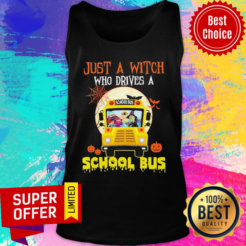 Just A Witch Who Drives A School Bus Halloween Shirt - Image 4