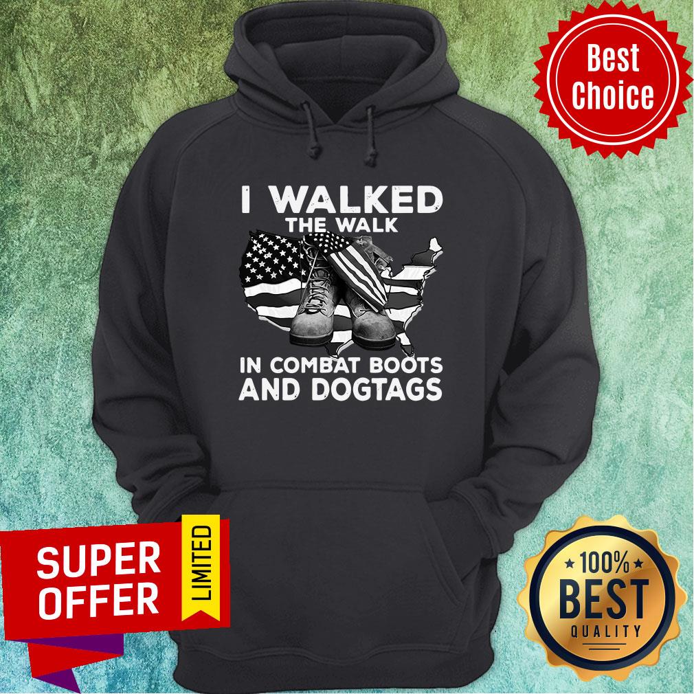 Official I Walked The Walk In Combat Boots And Dogtags Shirt - Image 2