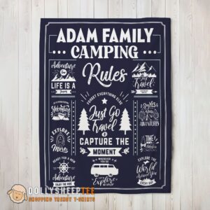 Perfect Family Camping Rulers Capture The Moment Blanket Fleece Customized Blanket