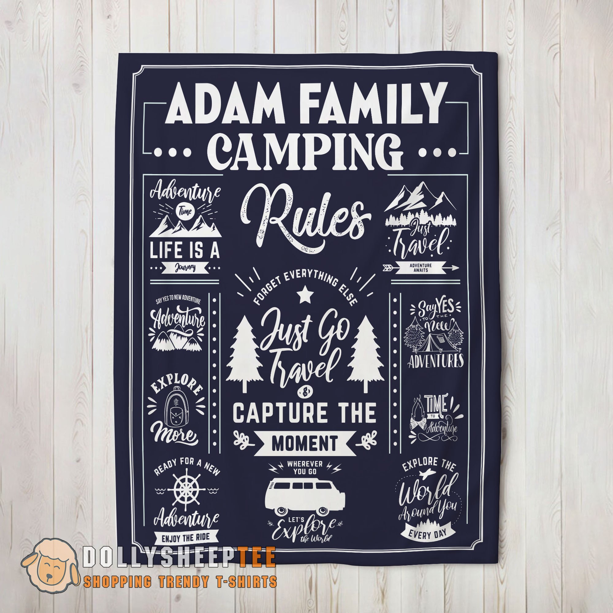 Perfect Family Camping Rulers Capture The Moment Blanket Fleece Customized Blanket