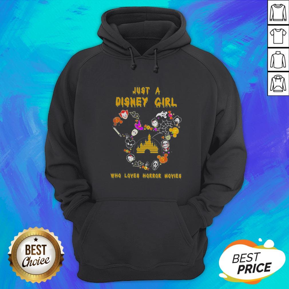 Good Just A Disney Girl Who Loves Horror Movies Shirt - Image 3