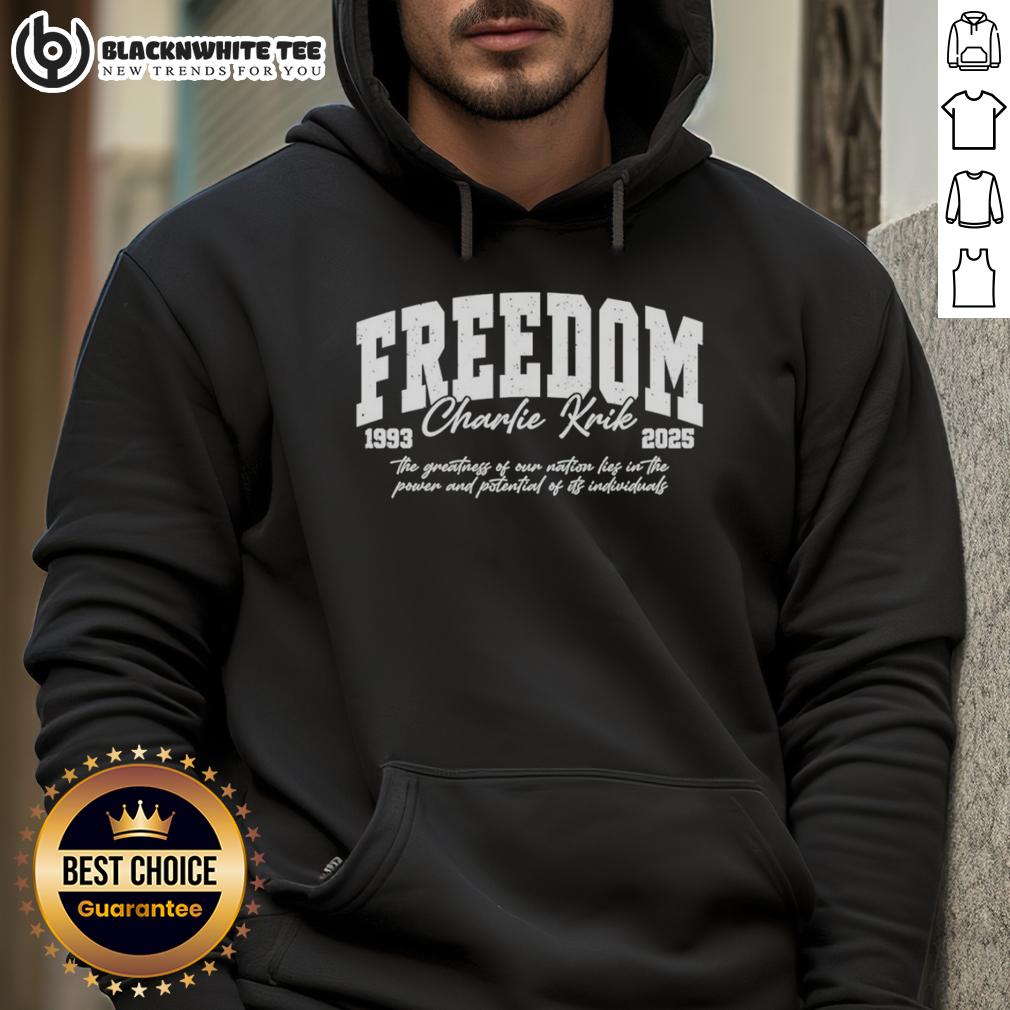 Pretty Freedom Charlie Kirk Rest In Peace A True American Patriot 1993-2025 T-Shirt - Image 2
