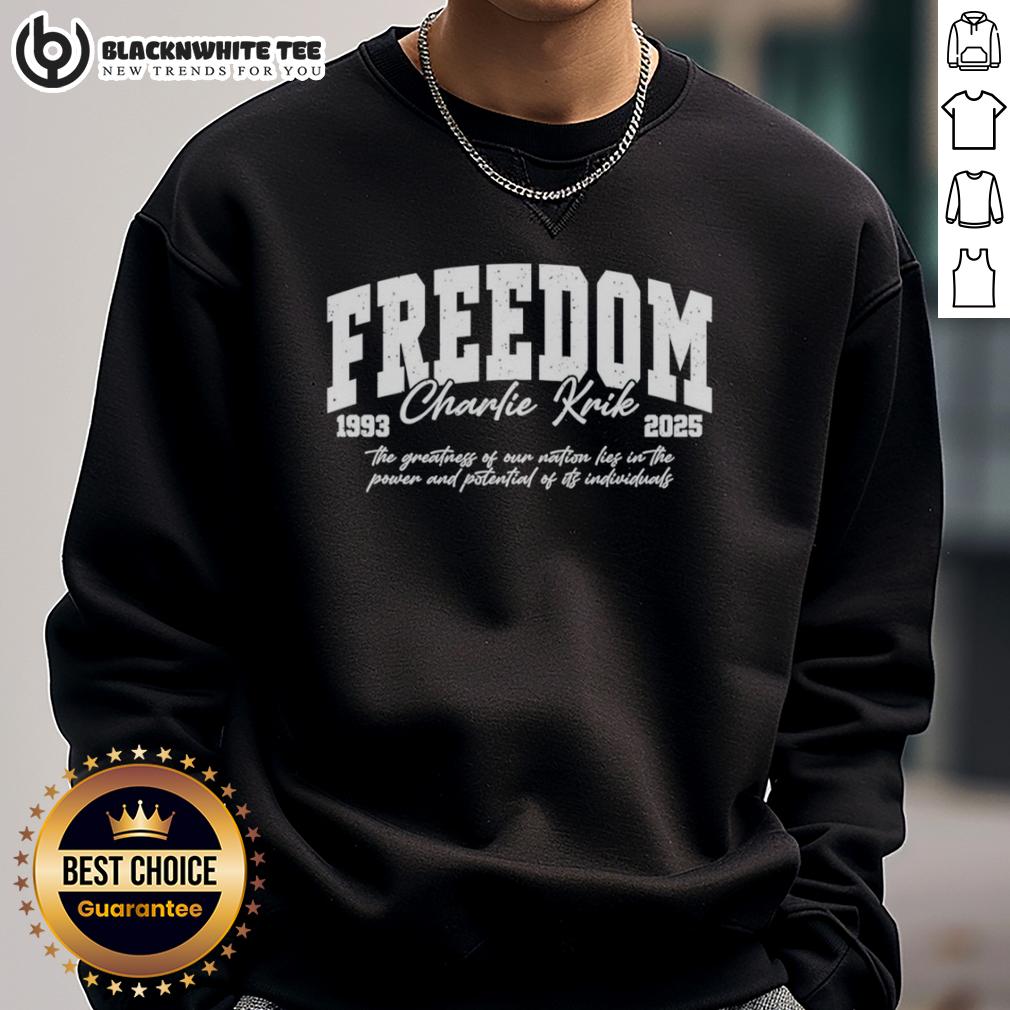 Pretty Freedom Charlie Kirk Rest In Peace A True American Patriot 1993-2025 T-Shirt - Image 5