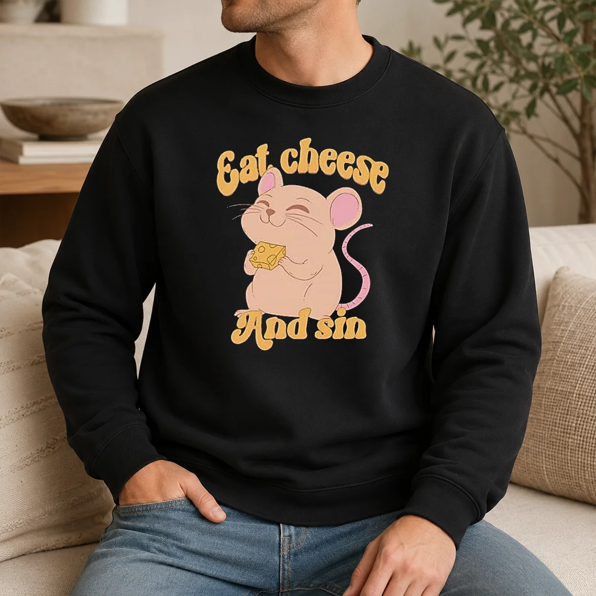 Hot Premium Eat Cheese And Sin Mouse Shirt - Image 7