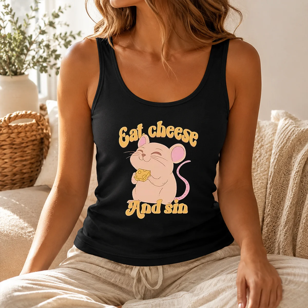 Hot Premium Eat Cheese And Sin Mouse Shirt - Image 3