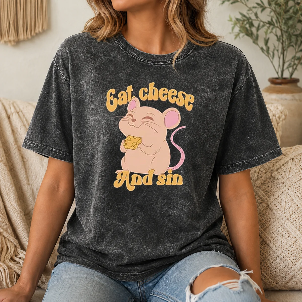 Hot Premium Eat Cheese And Sin Mouse Shirt - Image 8