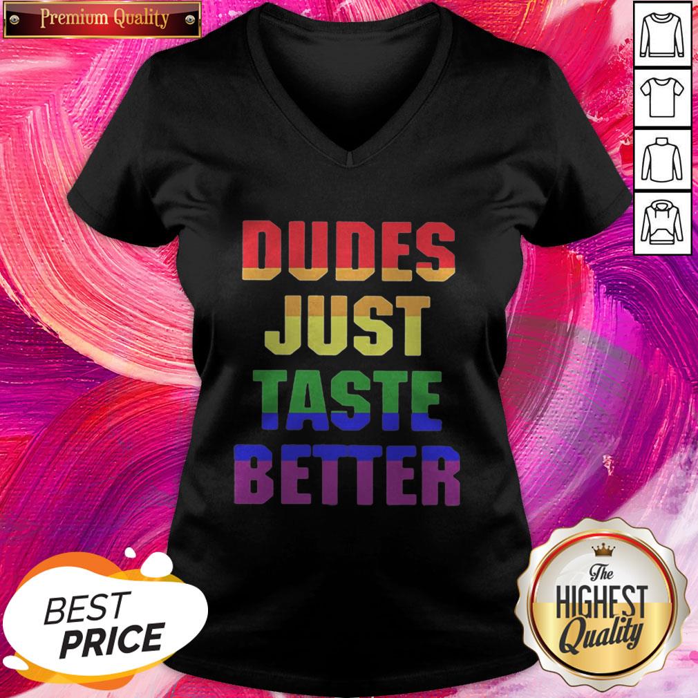 LGBT Dudes Just Taste Better Official Premium Top Nice Shirt - Image 4