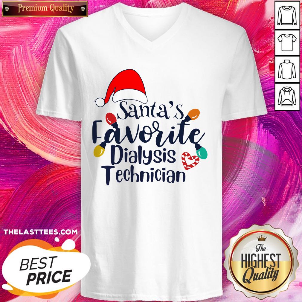Perfect Santa’s Favorite Dialysis Technician Christmas Shirt - Image 2