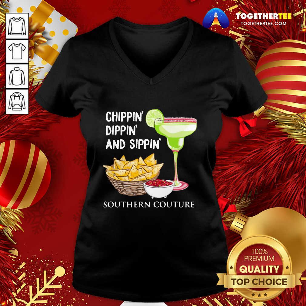 Original Chippin Dippin And Sippin Southern Couture Shirt - Image 2