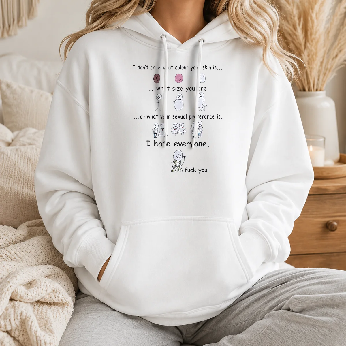 Top I Hate Everyone Stick Figure Shirt - Image 6