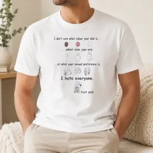 Top I Hate Everyone Stick Figure Shirt