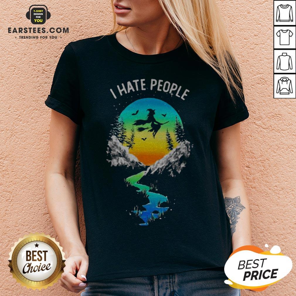 Pretty Witch Go Camping I Hate People Shirt - Image 4
