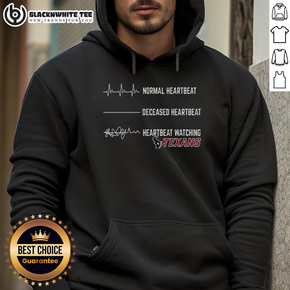 Awesome Heartbeat Watching Houston Texans T-Shirt - Image 2