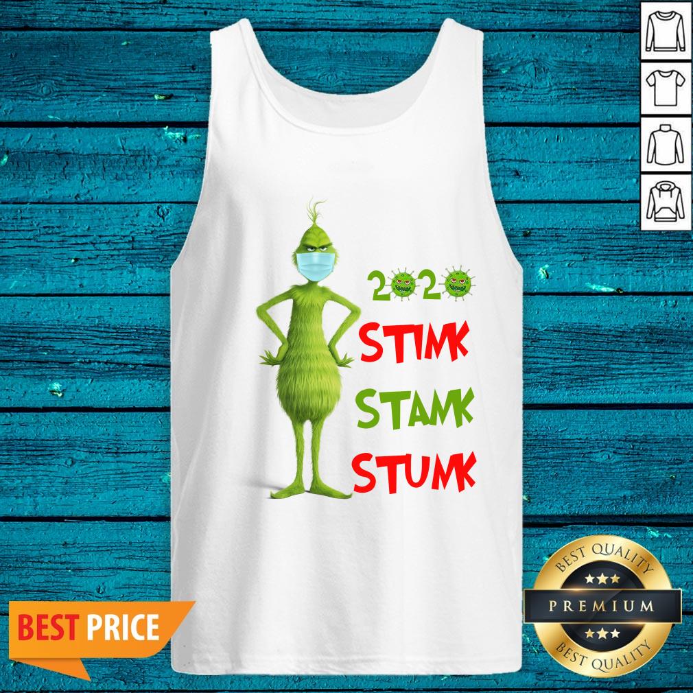 Cool The Grinch Face Mask Coronavirus 2020 Stink Stank Stunk Christmas Shirt - Image 5
