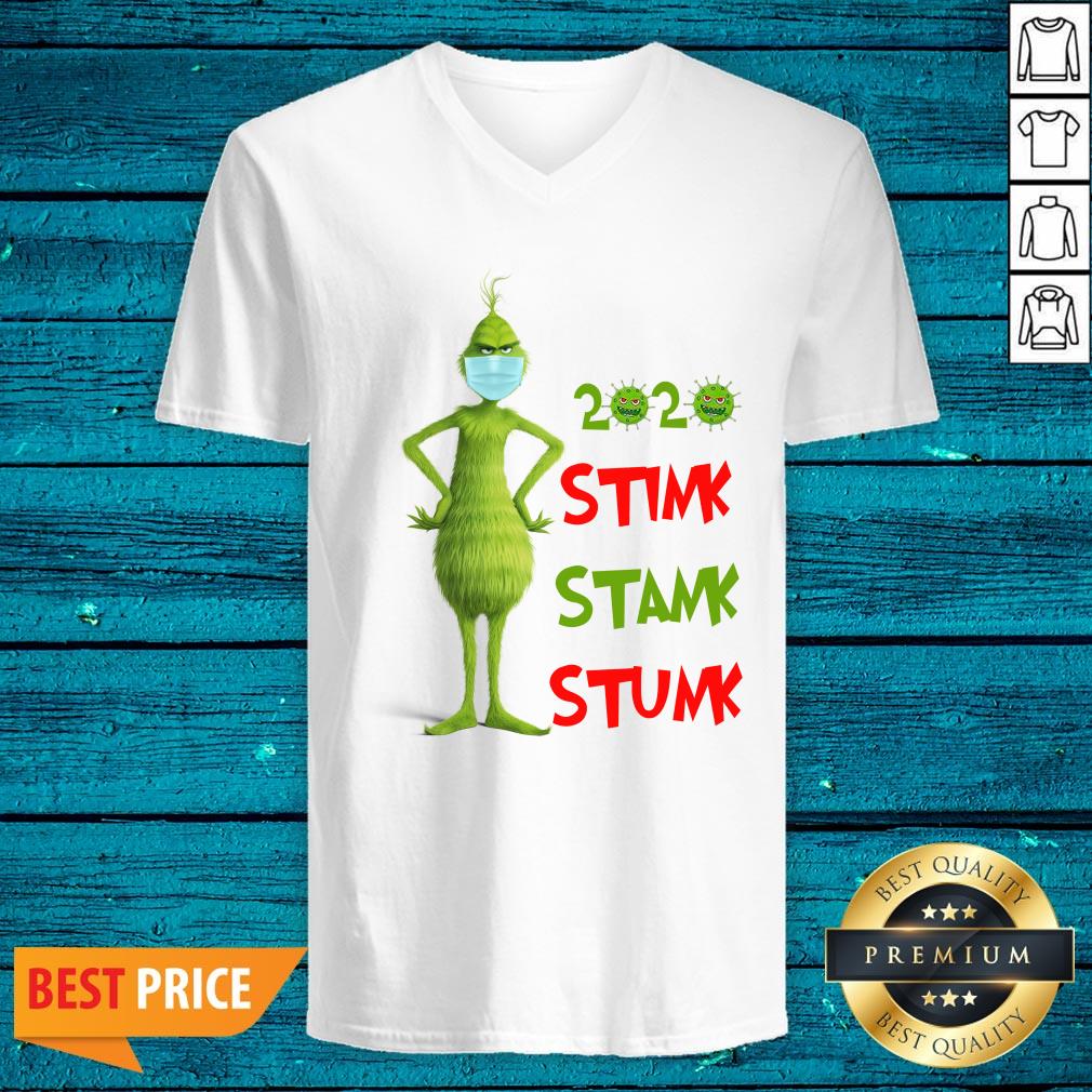 Cool The Grinch Face Mask Coronavirus 2020 Stink Stank Stunk Christmas Shirt - Image 4