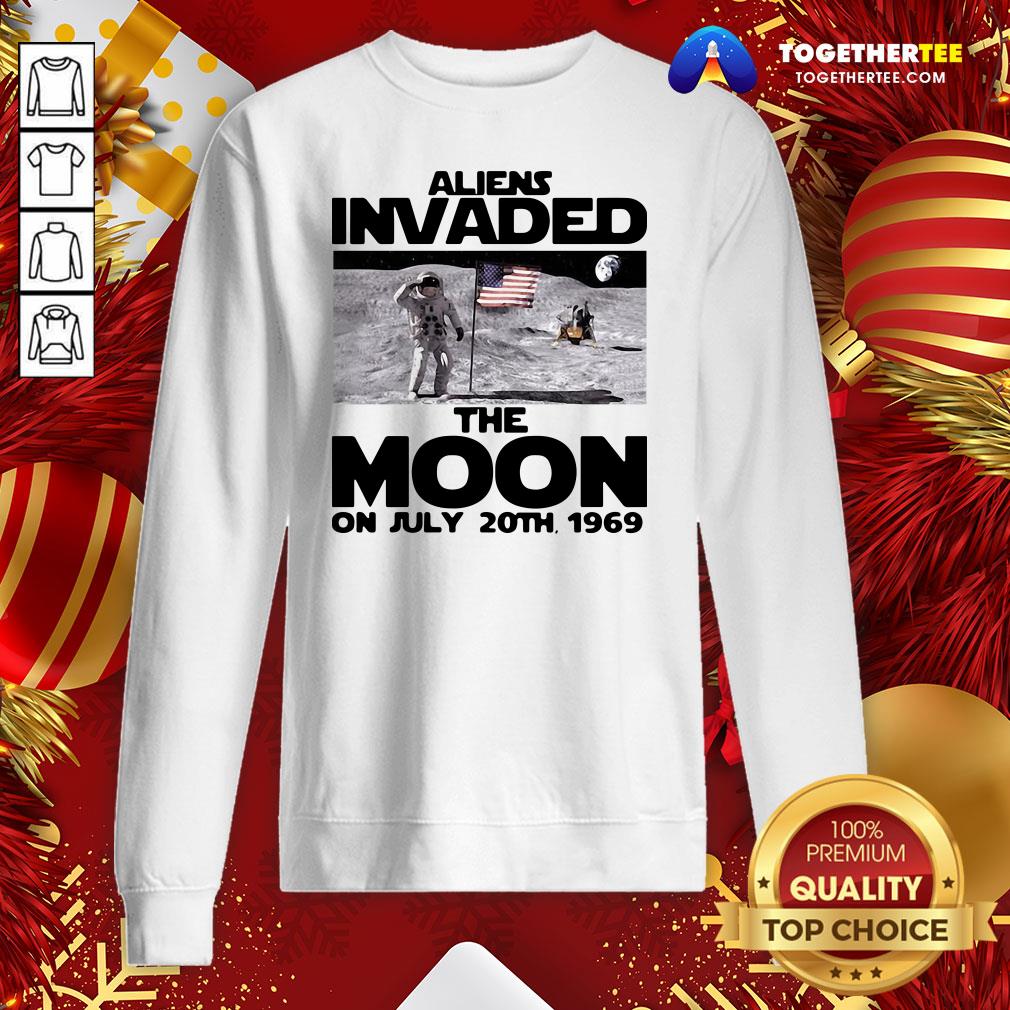 Funny Aliens Invaded The Moon On July 20th 1969 Shirt - Image 4
