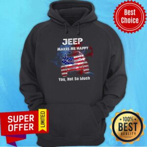 Alternative view of Jeep Make Me Happy American Flag Shirt