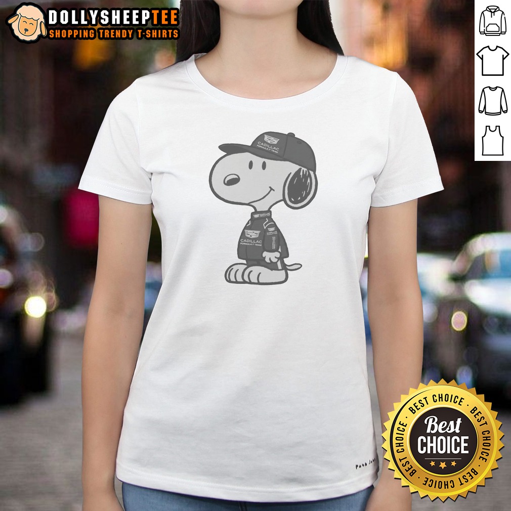 Awesome Snoopy Gadillac Formula 1 Team Shirt - Image 2