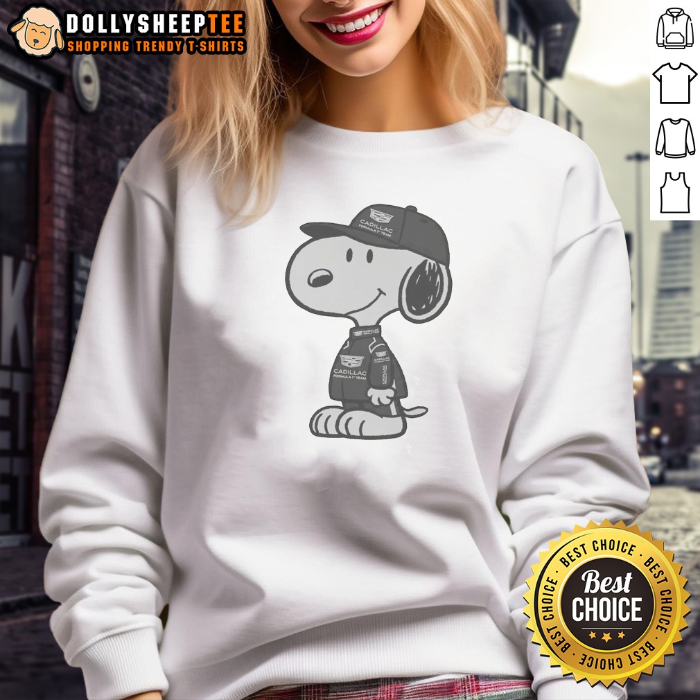 Awesome Snoopy Gadillac Formula 1 Team Shirt - Image 5