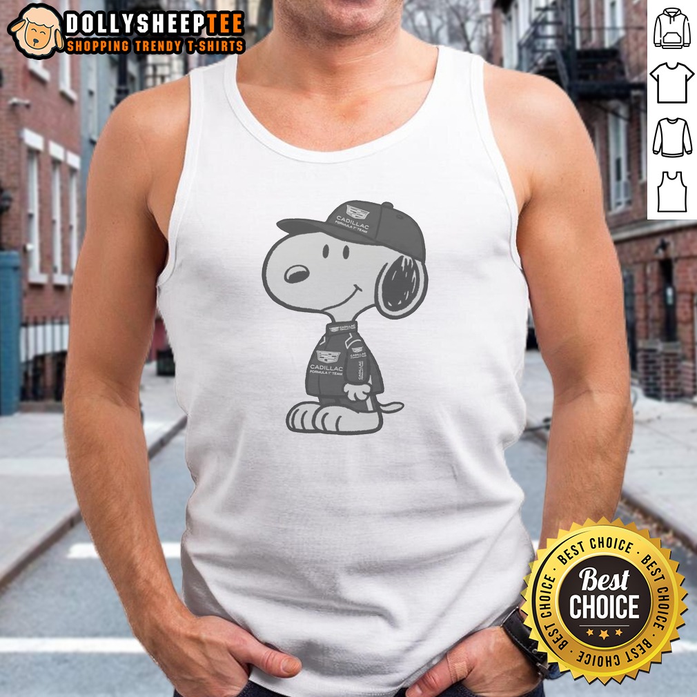 Awesome Snoopy Gadillac Formula 1 Team Shirt - Image 4