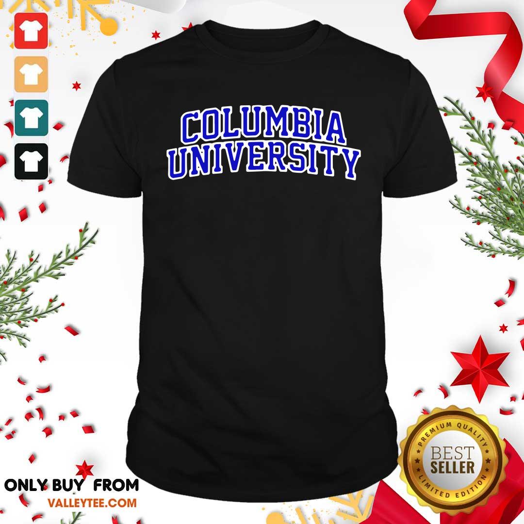 Official Columbia University Blue Text Shirt