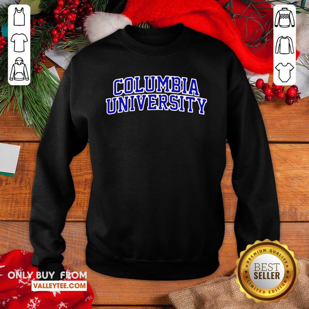 Official Columbia University Blue Text Shirt - Image 2