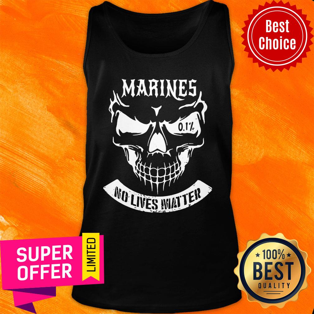 Skull Marines No Lives Matter Shirt - Image 3