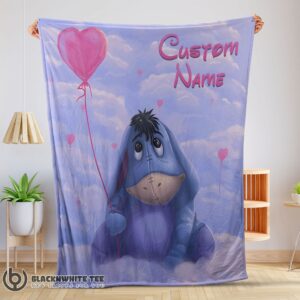 Original Cute Hot Disney Cartoon Winnie The Pooh Eyore Cute Blanket Fleece Customized Blanket