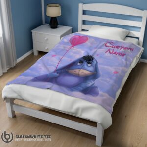 Alternative view of Original Cute Hot Disney Cartoon Winnie The Pooh Eyore Cute Blanket Fleece Customized Blanket