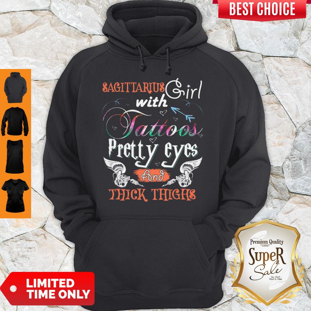 Awesome Sagittarius Girl Tattoos April February Birthday Women Gifts Shirt - Image 2