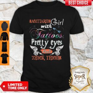 Awesome Sagittarius Girl Tattoos April February Birthday Women Gifts Shirt