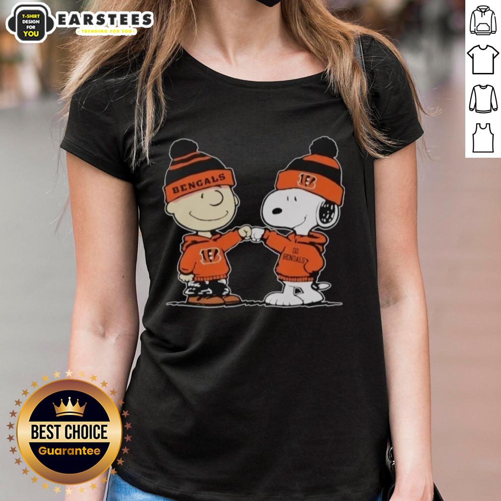 Cute Cincinnati Bengals Snoopy And Charlie Brown Best Friends T-Shirt - Image 3