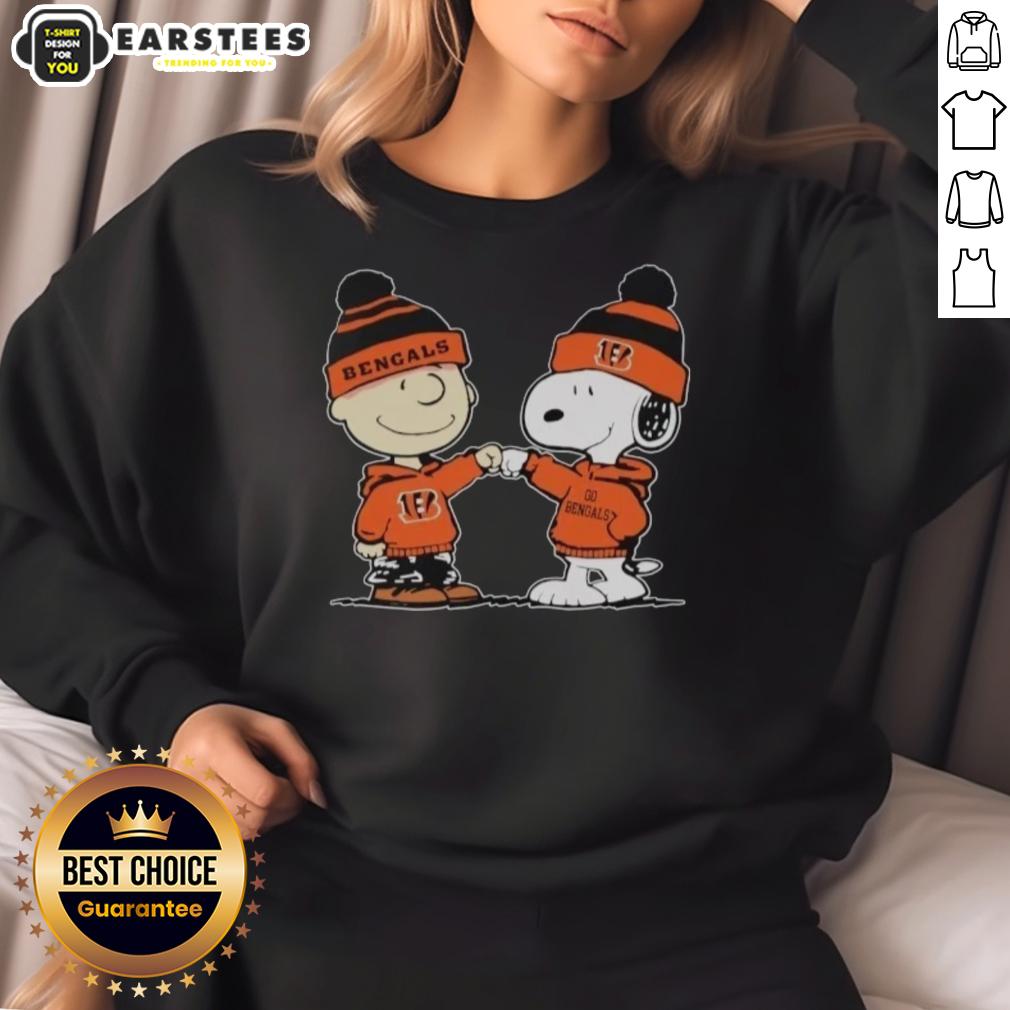 Cute Cincinnati Bengals Snoopy And Charlie Brown Best Friends T-Shirt - Image 5
