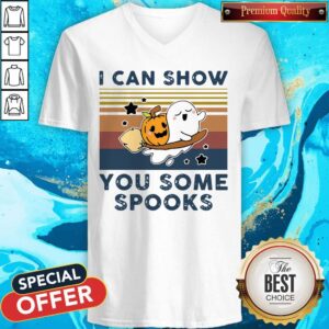 Alternative view of Pumpkin Ghost I Can Show You Some Spooks Vintage Shirt