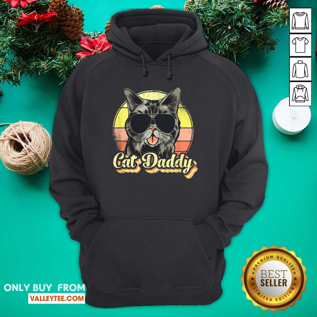 Cute Cat Daddy Funny Cat Lover Gift For Men Best Cat Dad Ever Vintage Shirt - Image 2