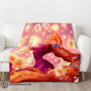 Alternative view of Perfect Disney Tangled Rapunzel Lanterns Of Light Blanket Fleece Customized Blanket