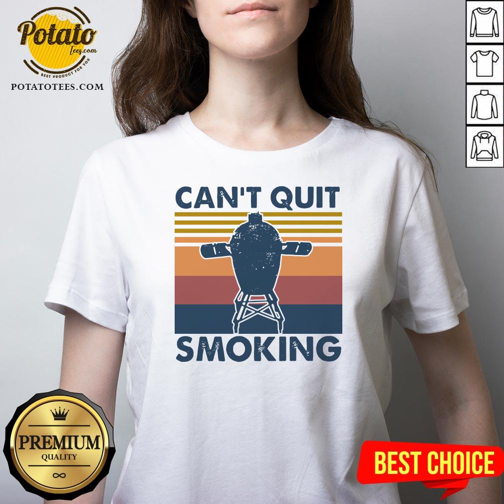 Hot Can’t Quit Smoking Vintage Shirt - Image 2