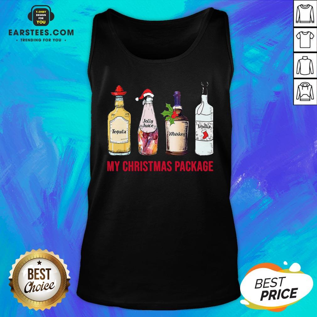 Funny Tequila Jolly Juice Whiskey Vodka My Christmas Package Shirt - Image 4