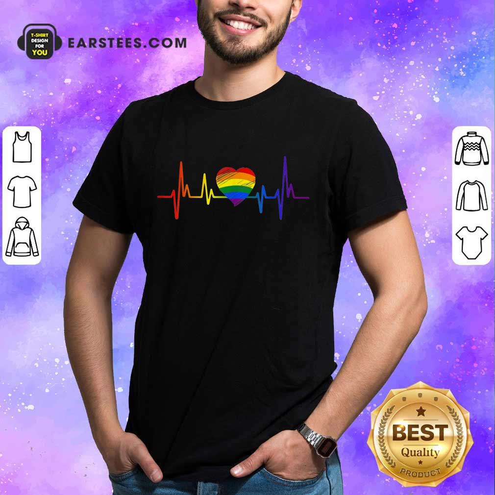 Hot LGBT Pride Heartbeat Shirt