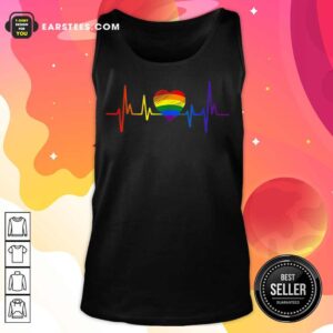 Alternative view of Hot LGBT Pride Heartbeat Shirt
