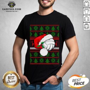 Official Santa Claus Hat Volleyball Christmas Tee Gift Shirt