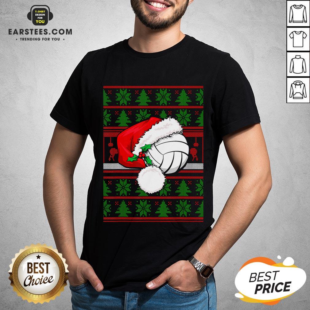 Official Santa Claus Hat Volleyball Christmas Tee Gift Shirt