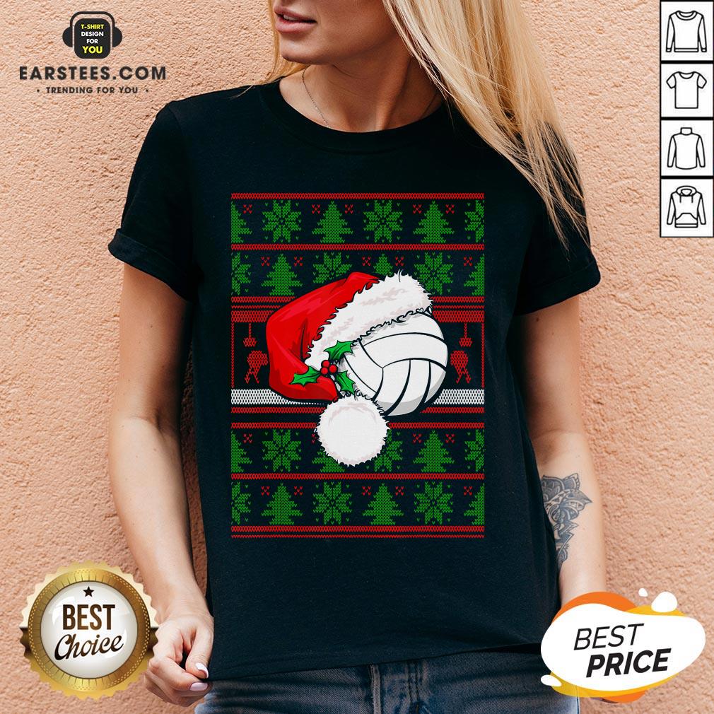 Official Santa Claus Hat Volleyball Christmas Tee Gift Shirt - Image 3