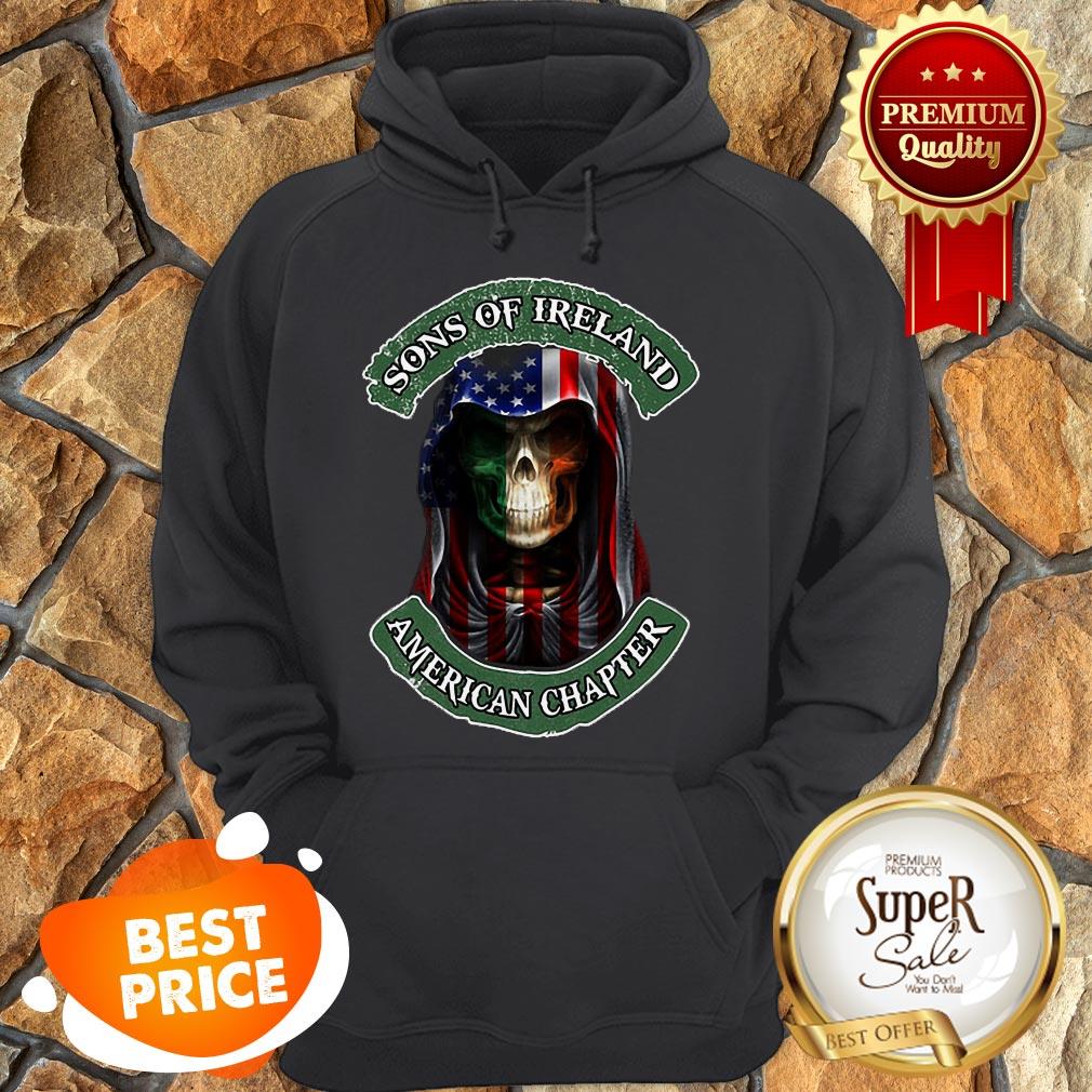 Skull Sons Of Ireland American Chapter St. Patrick’s Day Shirt - Image 2
